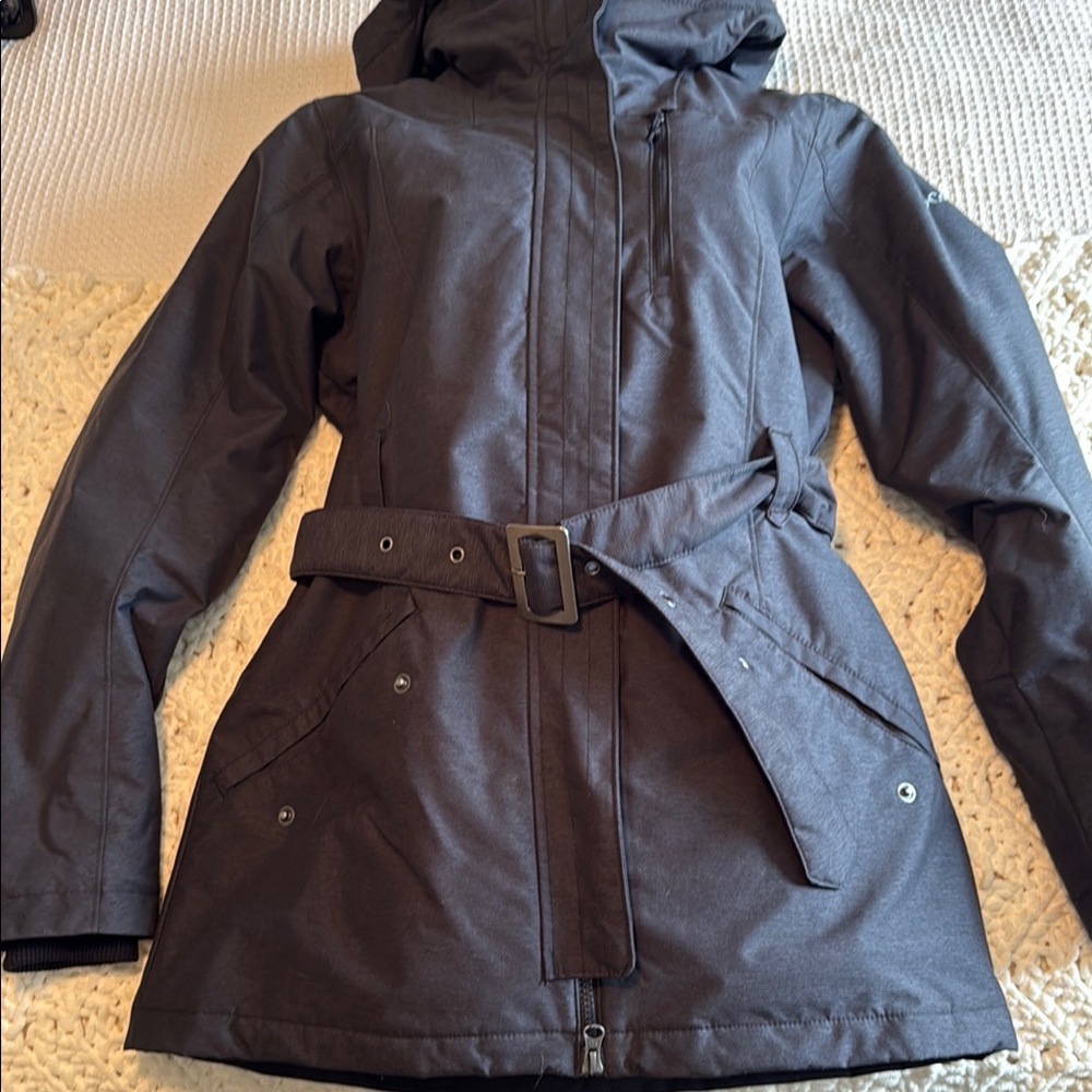 Women's Dark Grey Belted Jacket